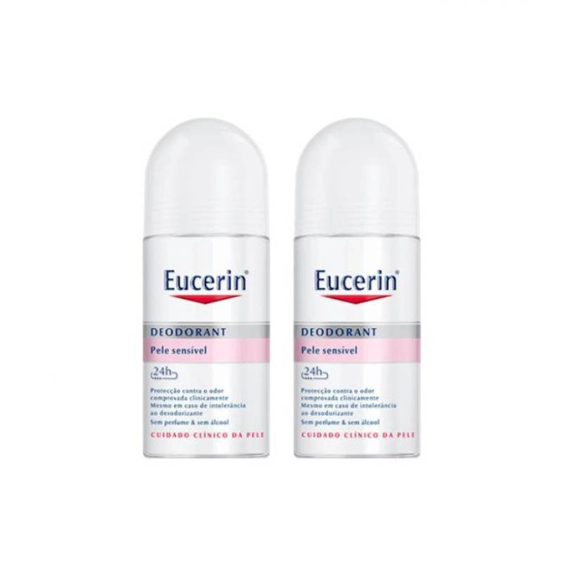 Eucerin Deo 24H Pele Sens 50mL Duo 50% Na 2ª Embalagem