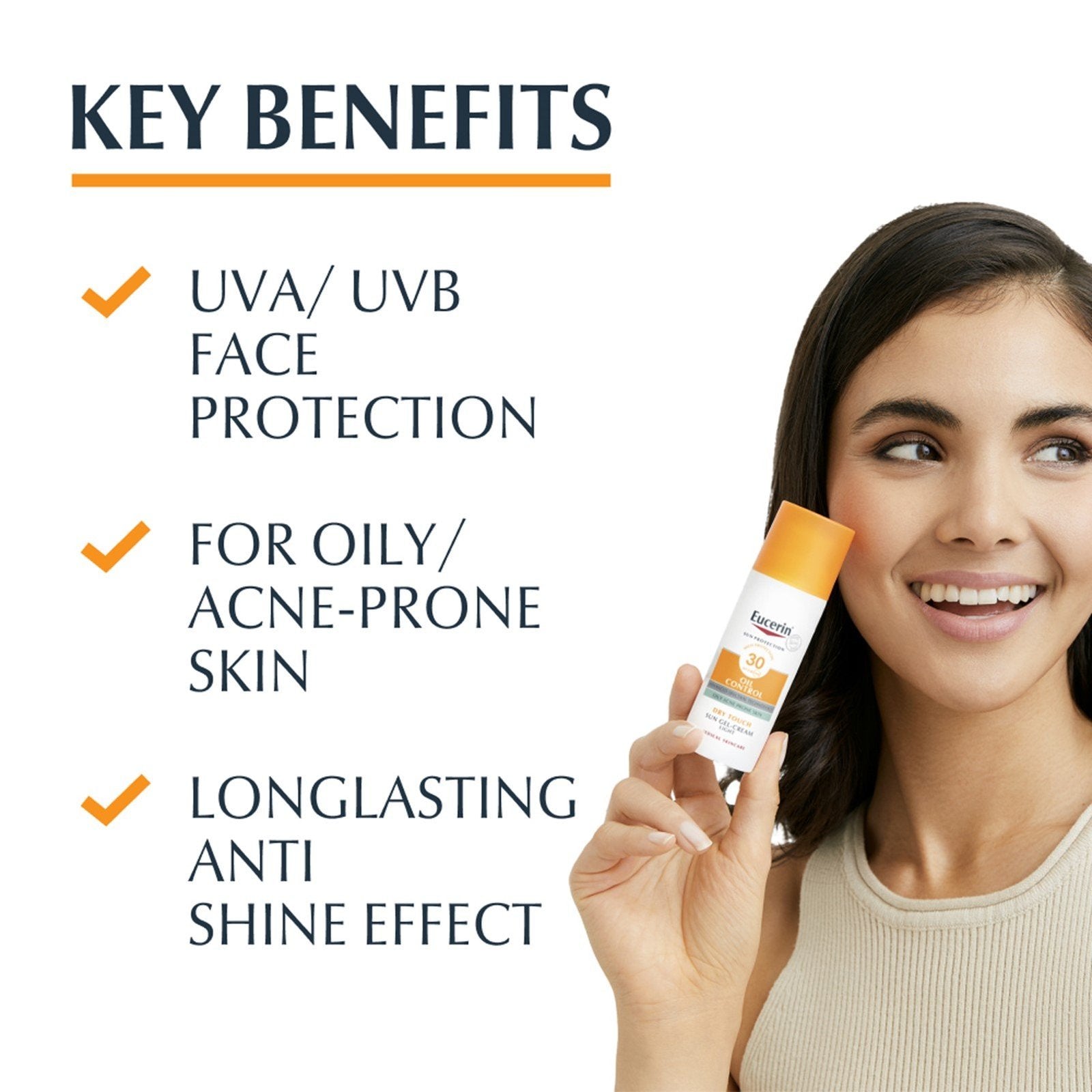 Eucerin Sun Oil Control Gel-Creme Solar Toque Seco FPS30 50 ml (1,69 fl oz)