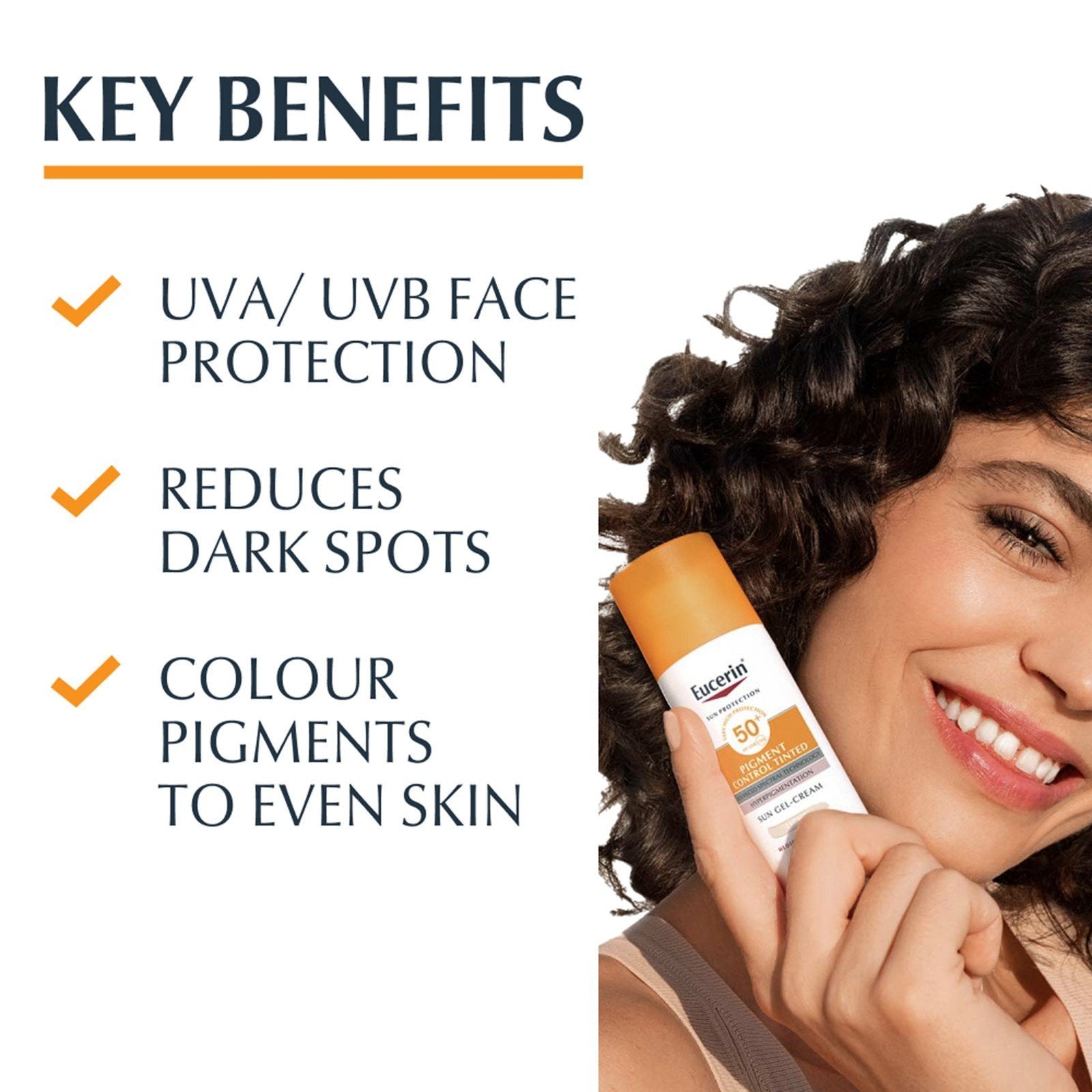 Eucerin Sun Pigment Control Gel-Creme Solar com Cor FPS50+ Claro 50ml (1,69 fl oz)