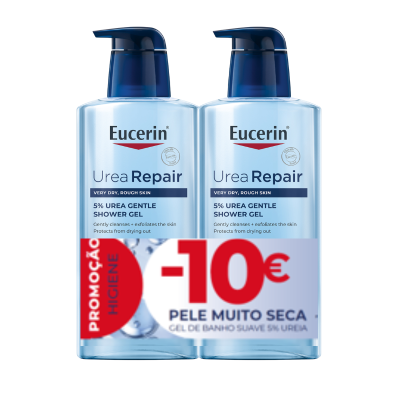 Eucerin UreaRepair Gel de Banho 5% Ureia 400ml x2 -10€ Desc. | Pele Seca