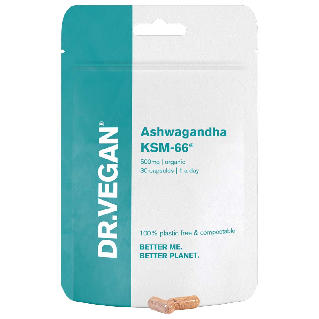 DR.VEGAN Daily Ashwagandha KSM-66 | 500mg | Raiz de Ashwagandha | 30 Cápsulas | Uma por dia