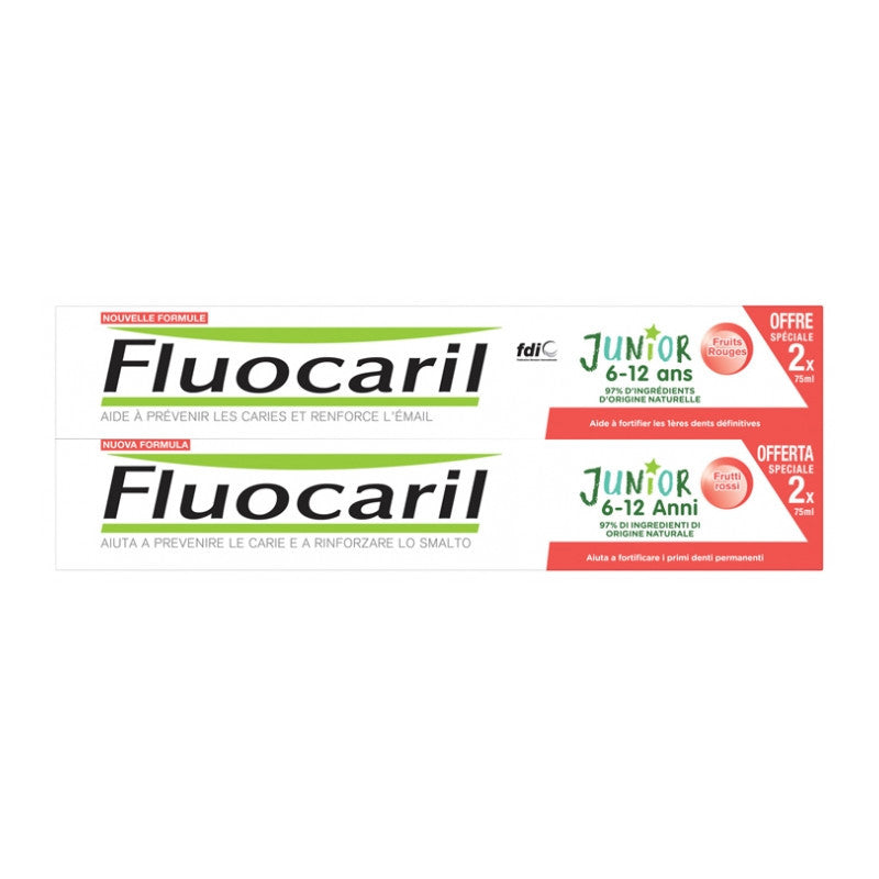 Fluocaril Junior Gel Dentífrico Frutos Vermelhos 6-12A Duo