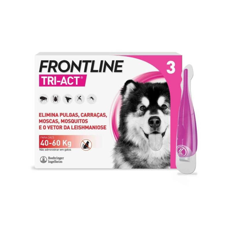 Frontline Tri-Act Solução Cão 40-60Kg Pipetas x3