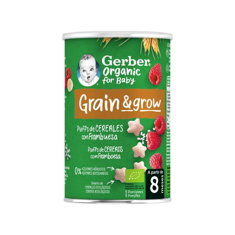 Gerber Organic Puffs Framboesa 35Gr +8M