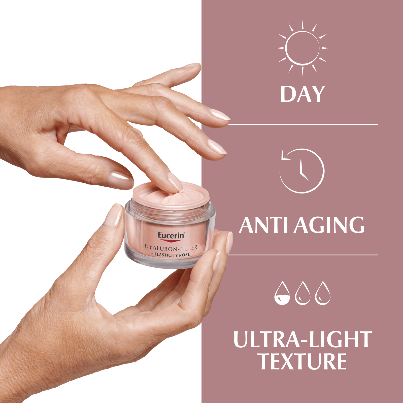 Eucerin Hyaluron-Filler + Elasticity Crema de Día Rosé FPS30 50 ml (1,69 fl oz)
