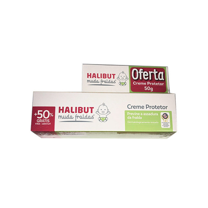 Halibut Muda Fraldas Creme 50% Grátis + 50g