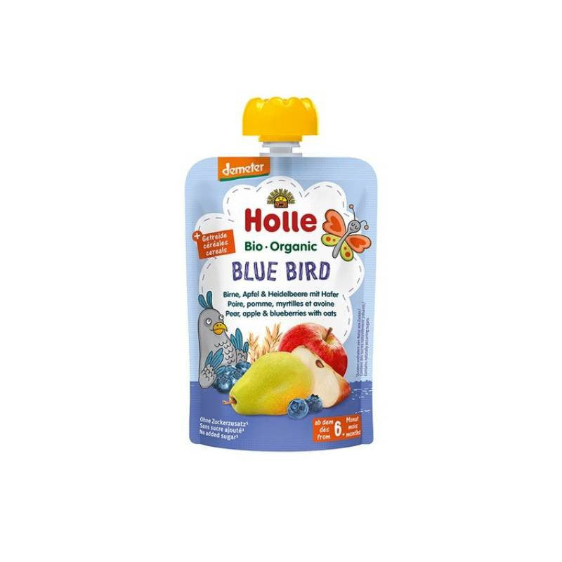 Holle Bio Pure Saquetas Blue Bird Pera+Mac+Mirt+Ave 6M 100Gr