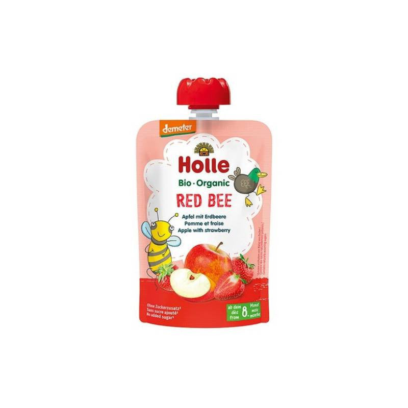 Holle Bio Pure Saquetas Red Bee Maça Morango 8M 100G