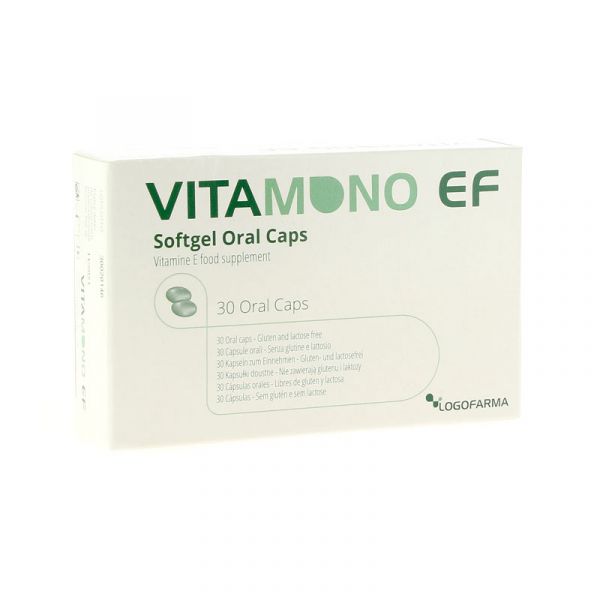 Vitamono EF, suplemento alimentar antioxidante com vitamina E, F e taurina