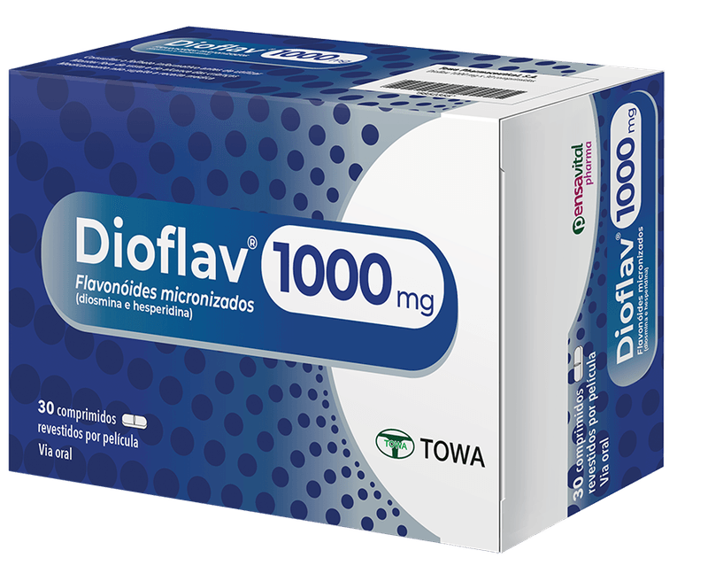 Dioflav 1000mg – tratamento da insuficiência venosa e alívio de hemorroidas