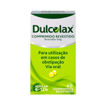 Embalagem de Dulcolax 5 mg, laxante eficaz para obstipação e preparação de exames médicos