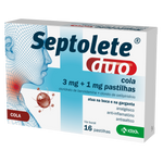 Septolete Duo Cola 3 mg + 1 mg Pastilha 16