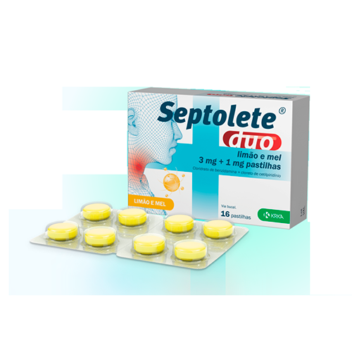 Septolete Duo Limão e Mel 3 mg + 1 mg Pastilha 16