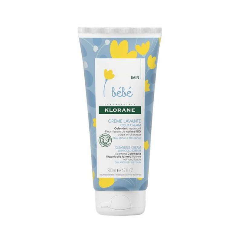 Klorane Bebé Creme de Limpeza Cold Cream e Calêndula 200ml