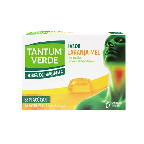 Tantum Verde Laranja-mel 3 mg x 20 Pastilhas
