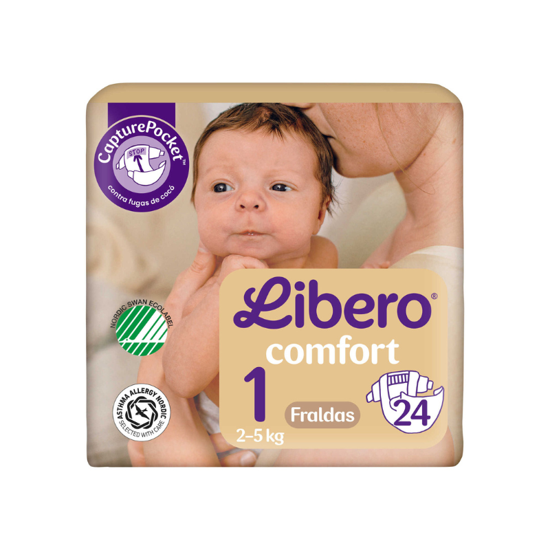 Libero Comfort 1 (2-5 kg) 24 Unidades
