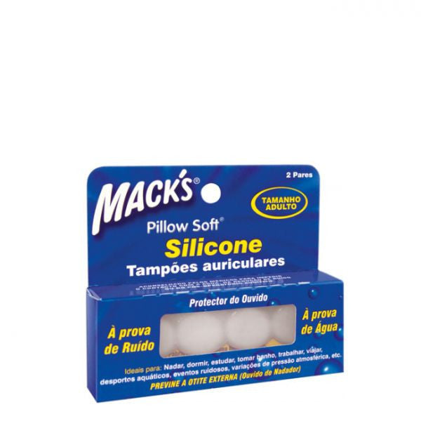 Mack's Tampão Silicone Adulto Branco 2 Pares