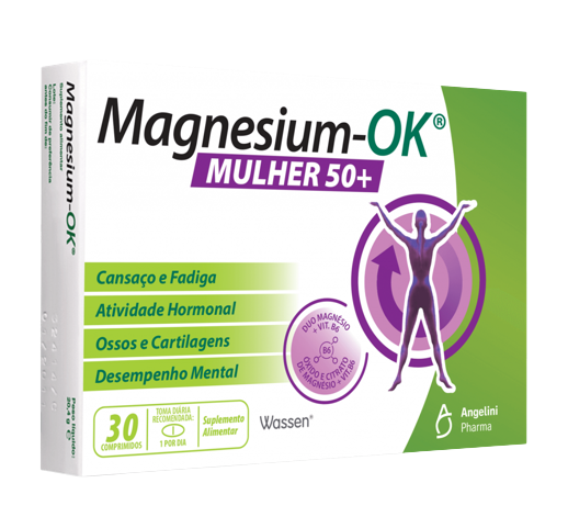 Magnesium-OK Mulher 50+ - Suplemento para saúde e bem-estar feminino