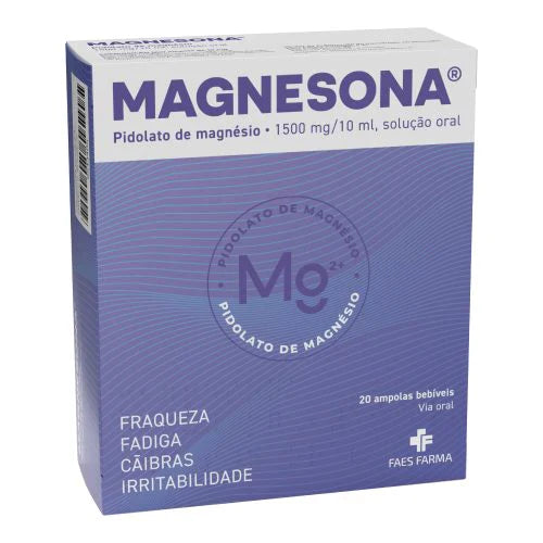 Magnesona Solução Oral 1500 mg/10 mL x 20 Ampolas