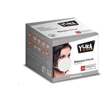 Máscara Yuka FFP2 NR x 25