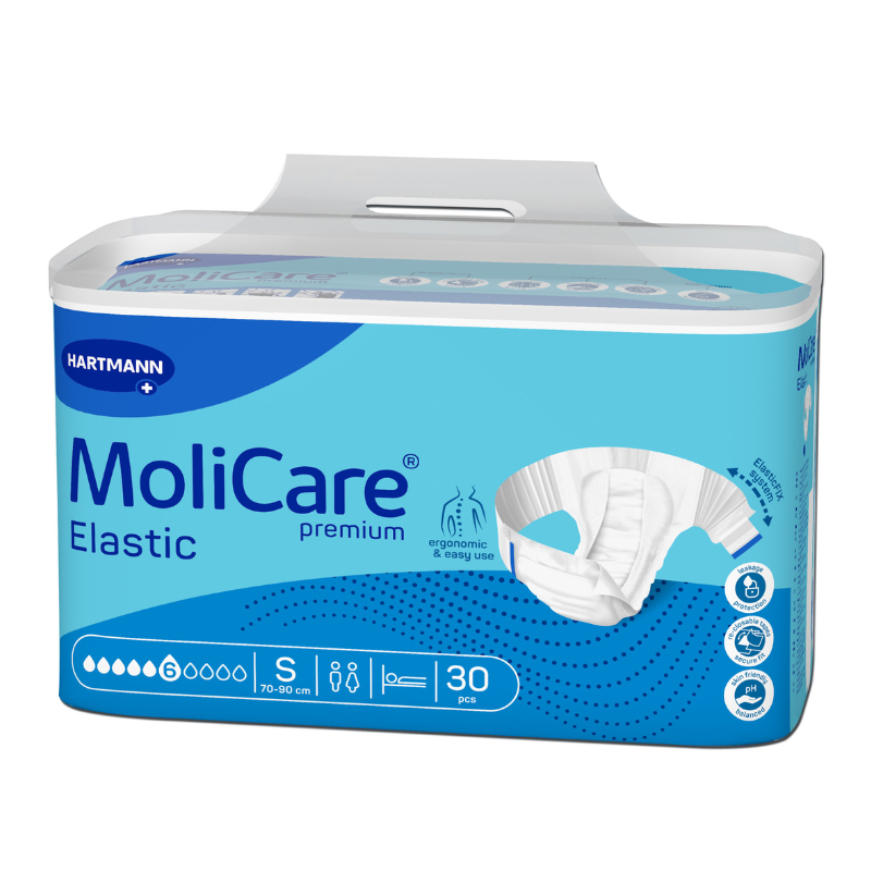Molicare Premium Elastic Fraldas S (6 Gotas) 30 Unidades