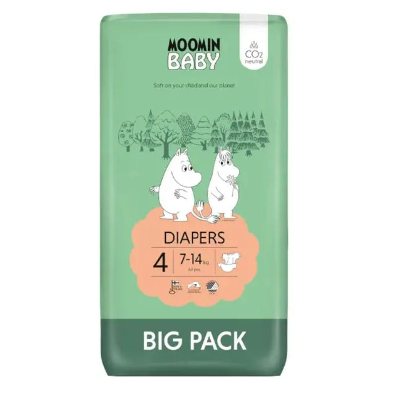 Moomin Baby Fralda T4 7-14kg 63 un