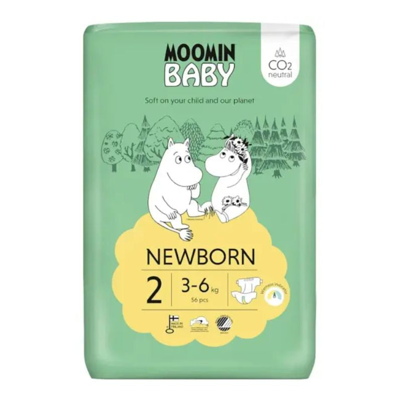 Moomin Baby Fraldas T2 3-6Kg 56 un