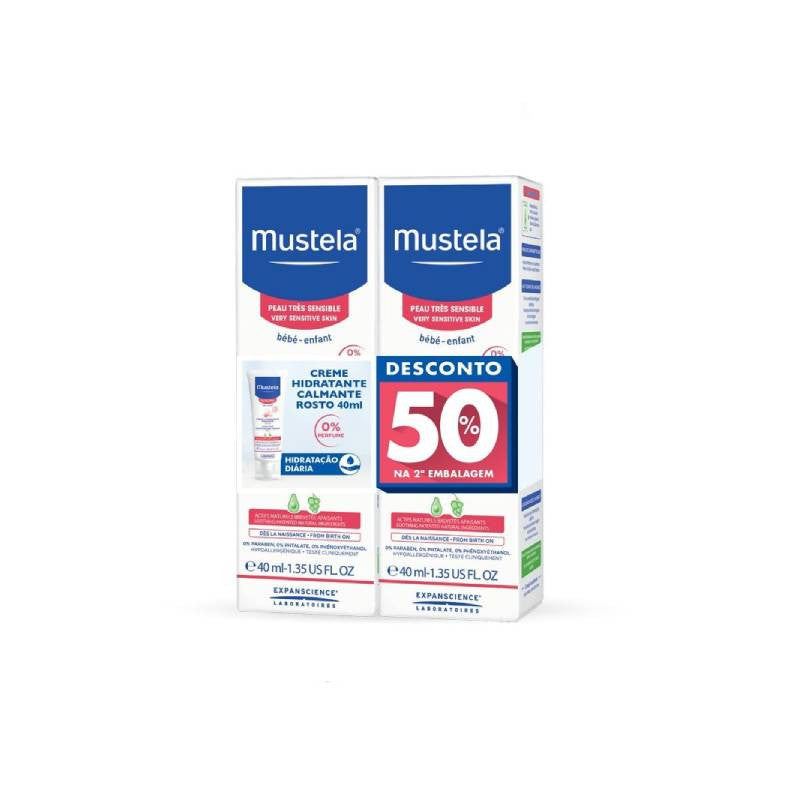 Mustela Bebé Creme Hidratante Calmante Rosto Duo Preço Especial