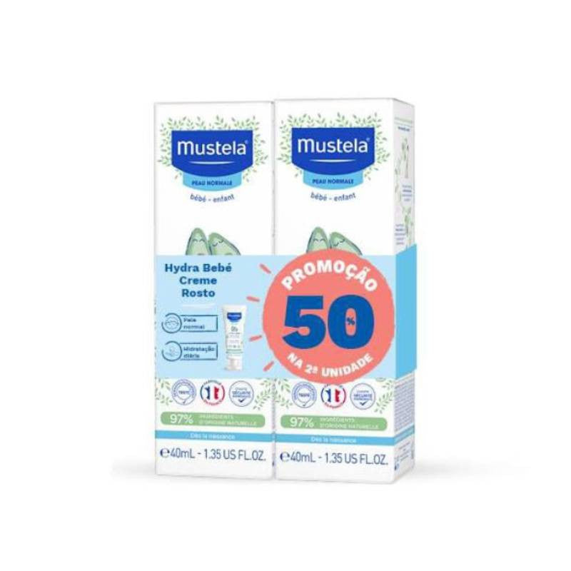 Mustela Bebé Hydra Creme Rosto 50% na 2ªUnidade