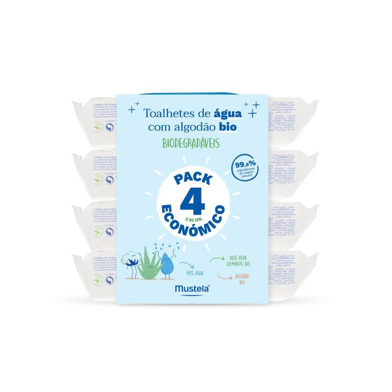 Mustela Bebé Toalhitas De Água 4x60