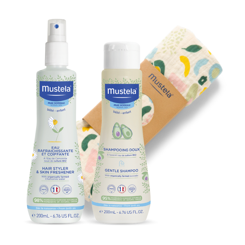 Mustela Fralda + Água Refrescante 200ml + Champô Suave 200ml