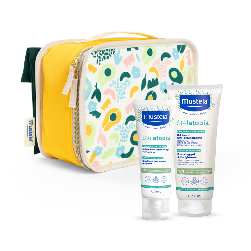 Mustela Necessaire Stelatopia Gel Lavante 200ml + Rosto 40ml