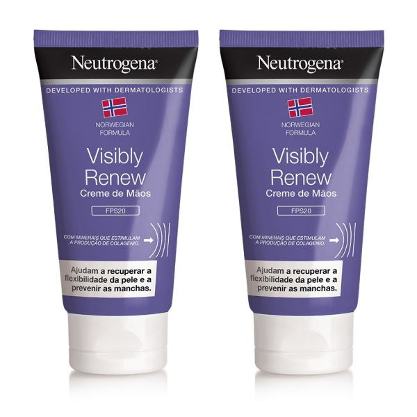 Neutrogena Visibly Renew Creme de Mãos FPS20 Duo Preço Especial