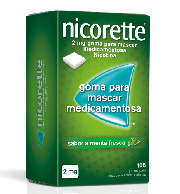 NICORETTE 2 mg 105 gomas (menta fresca)