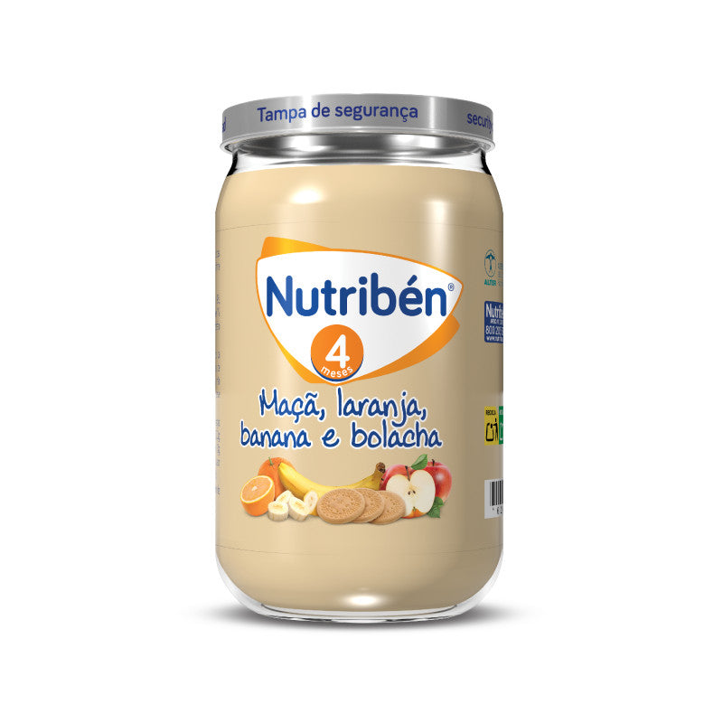 Nutribén Boião Maçã, Laranja, Banana e Bolacha +4M 235g