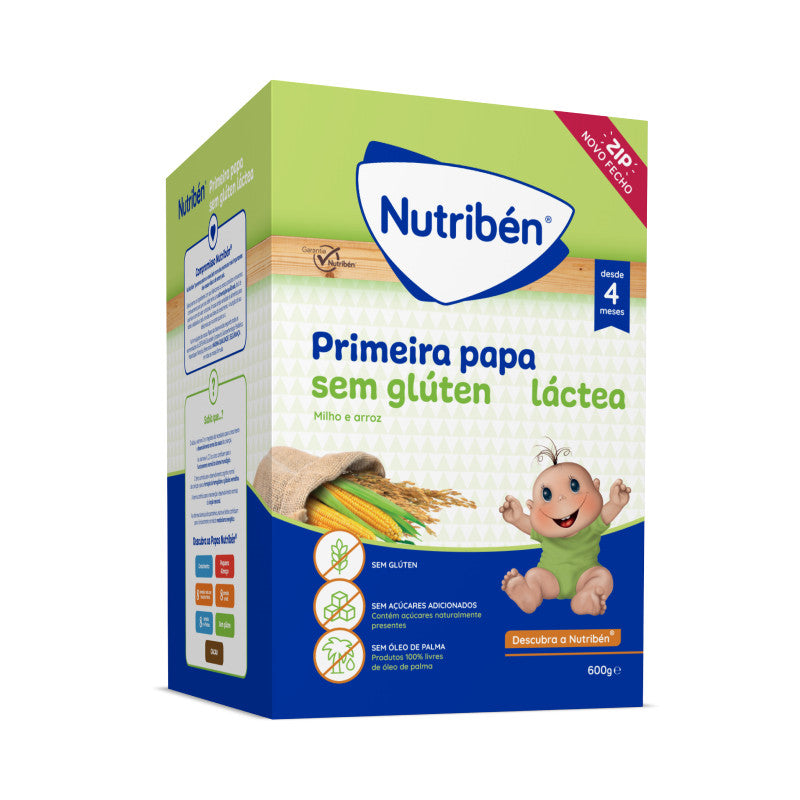 Nutribén Papa Láctea Primeira Papa Sem Glúten +4M 600g