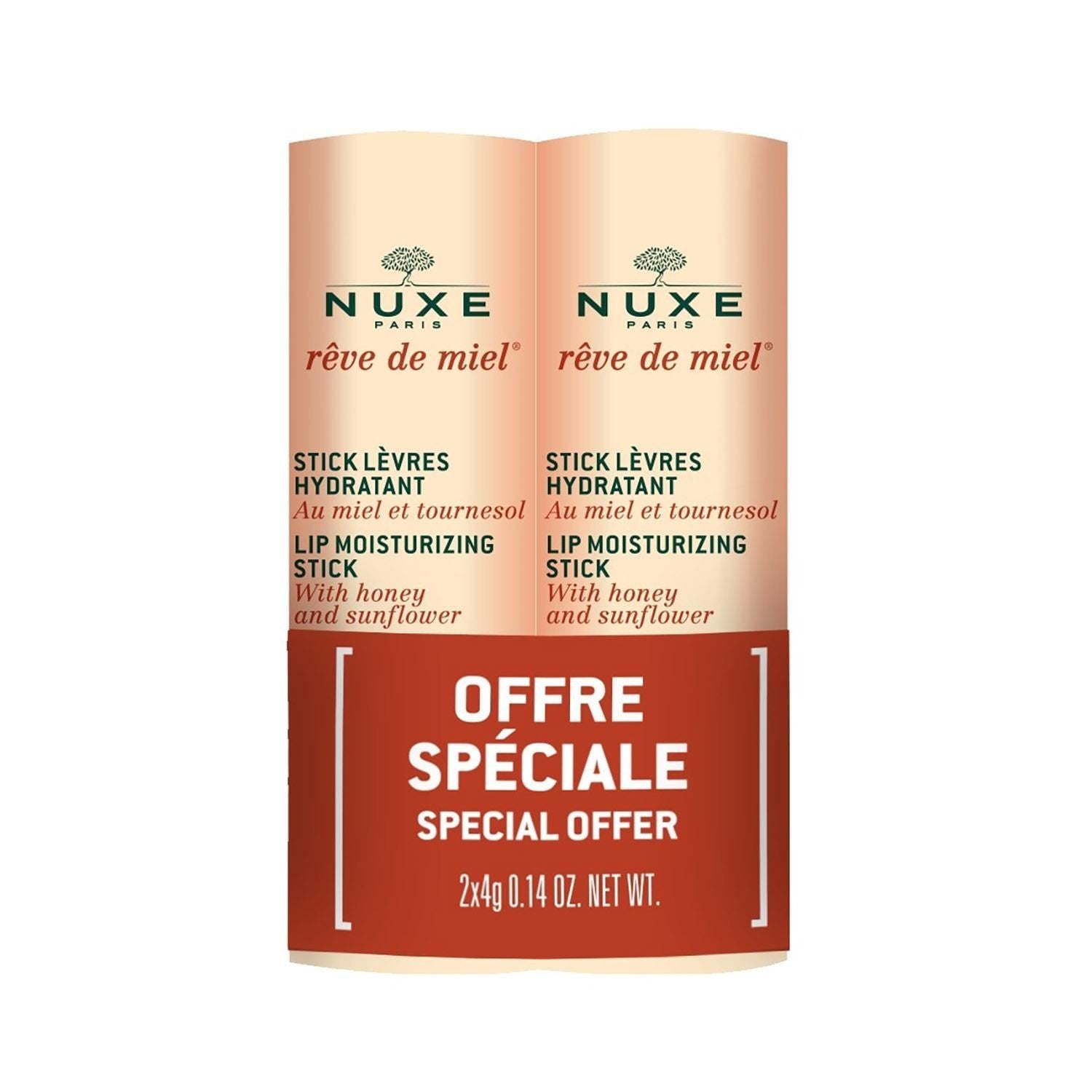 Nuxe Reve De Miel Stick Levres 2X4G