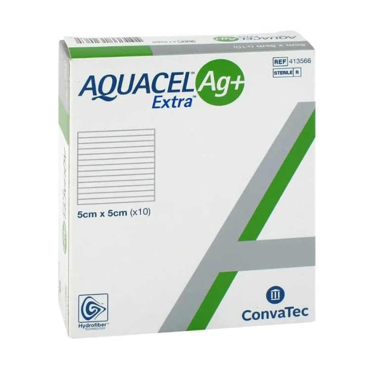 Aquacel Ag+ Extra Penso Esteril 5x5cm x10