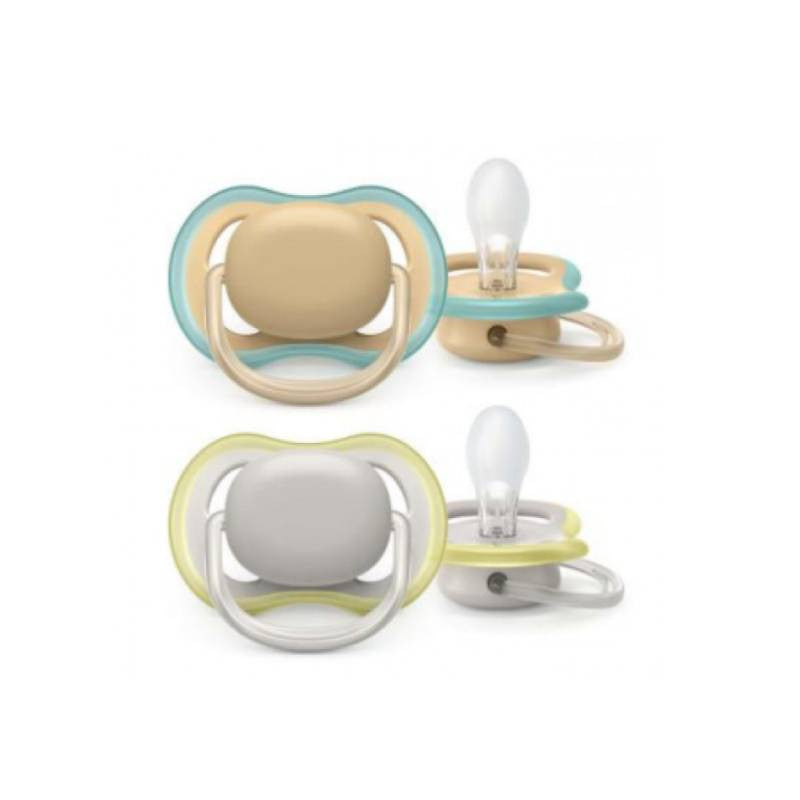 Philips Avent Ultra Air Chupeta Amarela/Cinza 0-6M