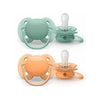 Philips Avent Ultra Soft Chupetas Silicone Verde/Laranja 0-6M