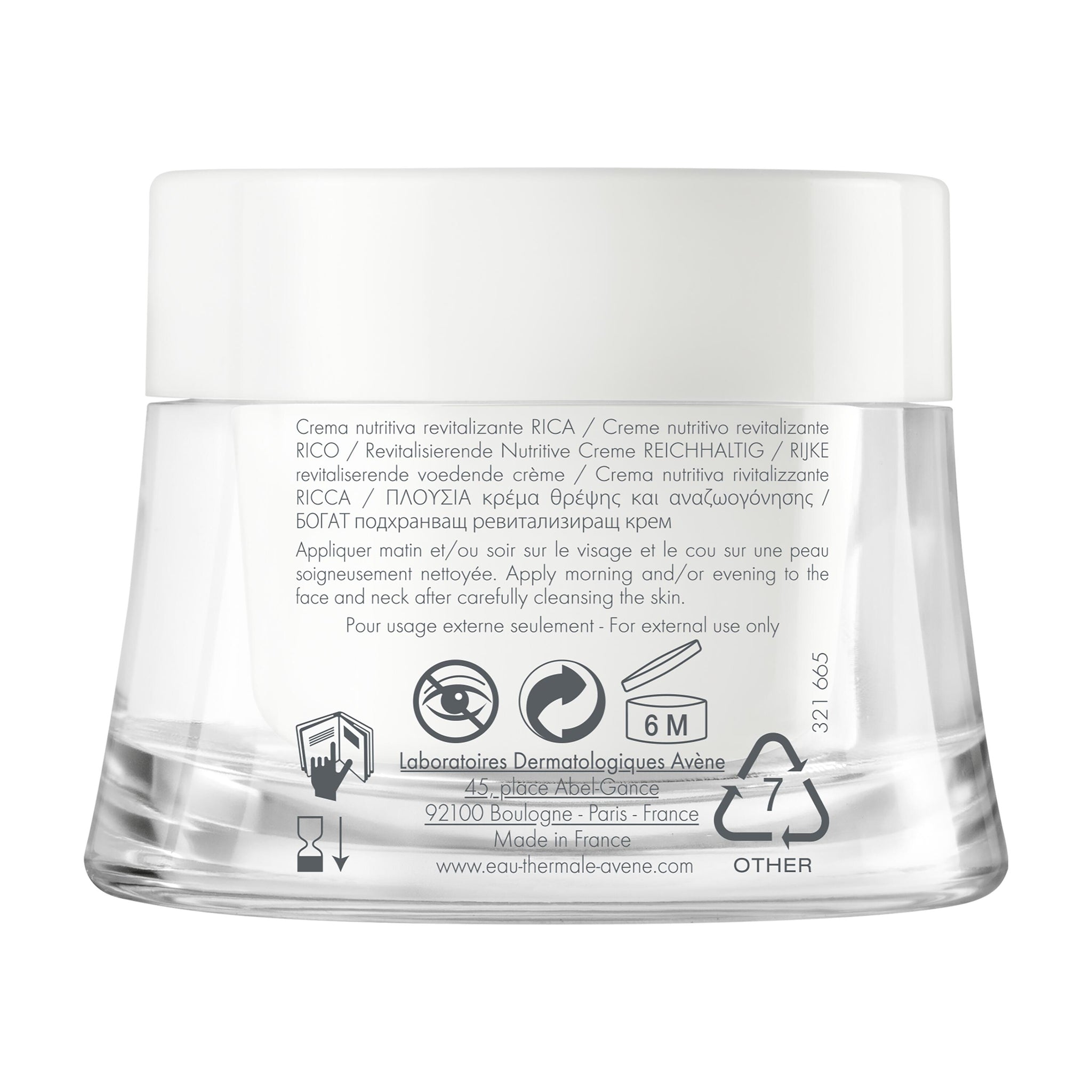 Avène Crema Nutritiva Revitalizante Rica Les Essentiels, piel muy seca deshidratada