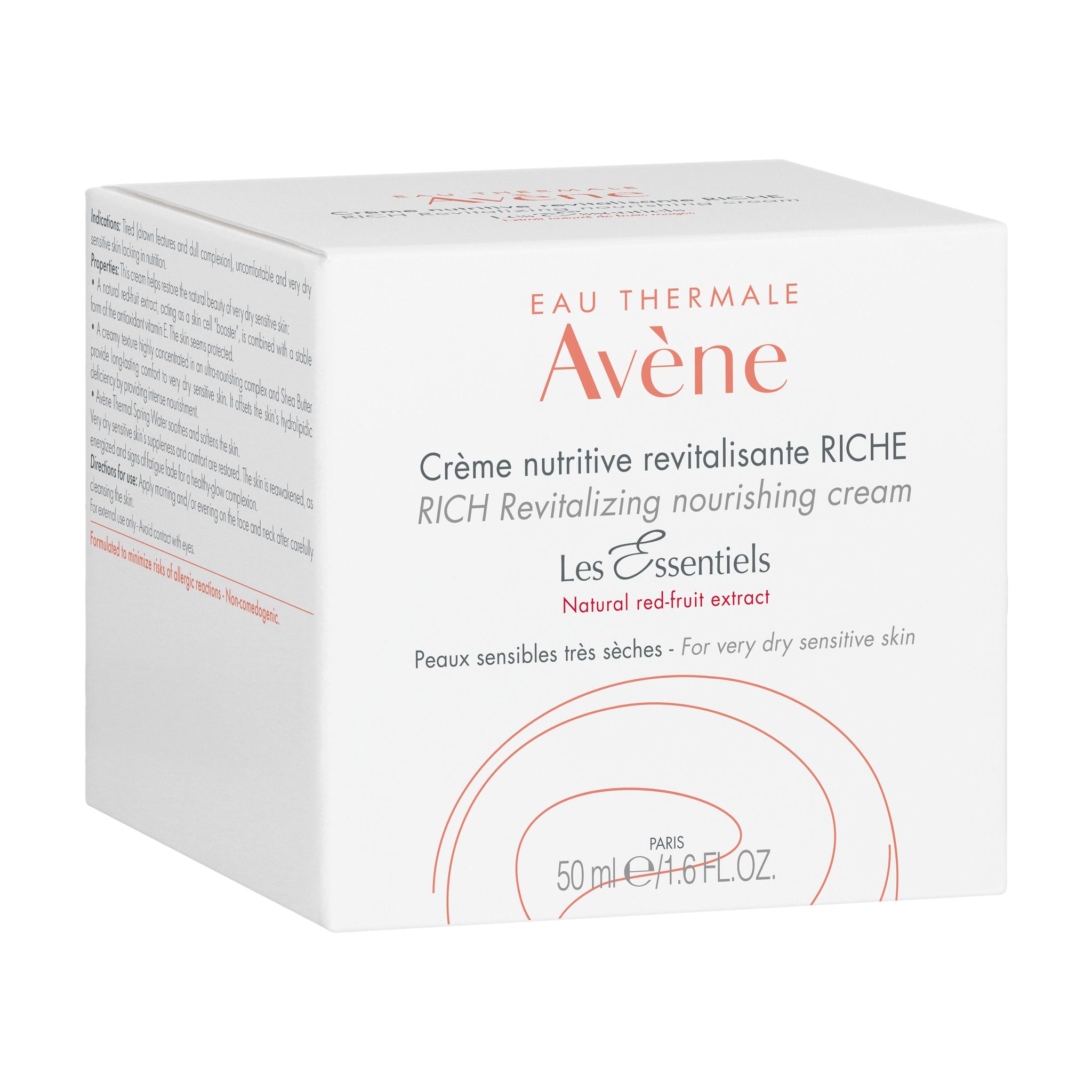 Avène Crema Nutritiva Revitalizante Rica Les Essentiels, piel muy seca deshidratada
