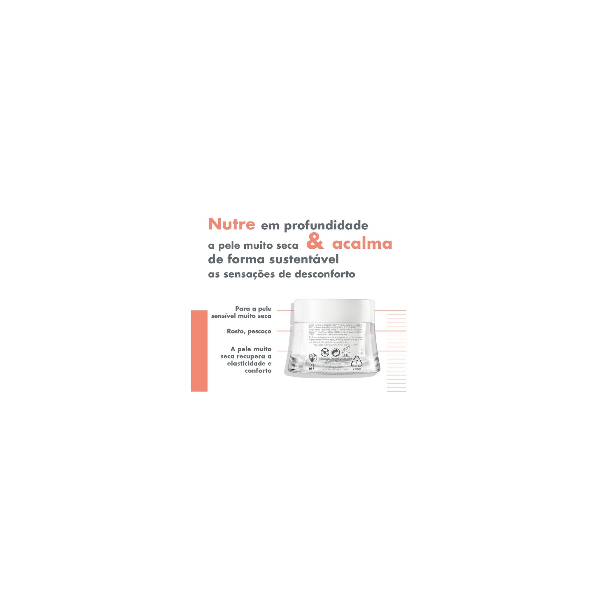 Avène Crema Nutritiva Revitalizante Rica Les Essentiels, piel muy seca deshidratada