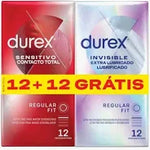 DUREX INVIS EXTR LUB+SENS CONT TOT12+12