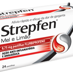 Strepfen Mel e Limão 8,75 mg – 24 pastilhas para dor de garganta com flurbiprofeno