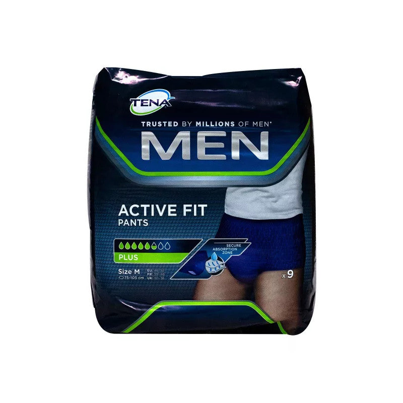 TENA Men Active Fit Cuecas Plus M x9