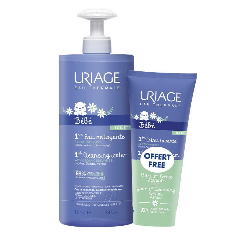 Uriage Bebé 1ª Água de Limpeza + Oferta 1º Creme Lavante