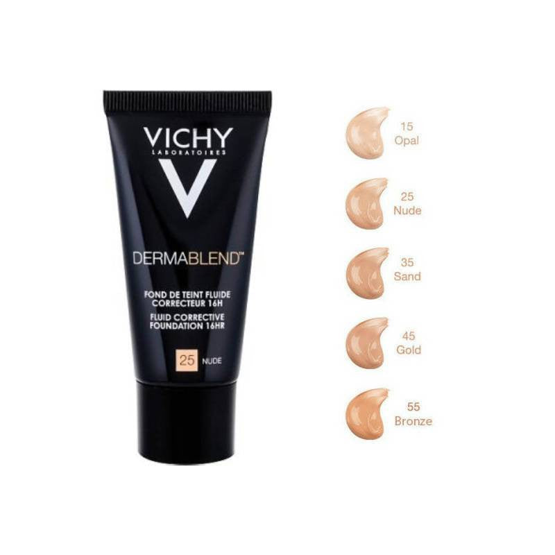 Vichy Dermablend Base Corretora Fluida 16h 25 Nude 30ml