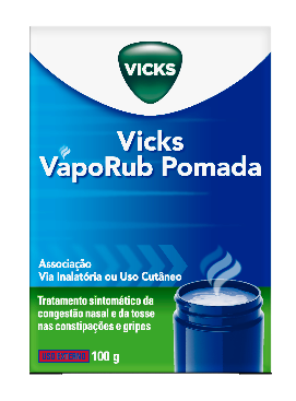 Vicks Vaporub Pomada 100g – bálsamo para congestão nasal e tosse com ação prolongada